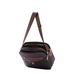 Iduna Borsa a tracolla da donna Ecopelle e poliestere 4019-BLACK BROWN Briciole