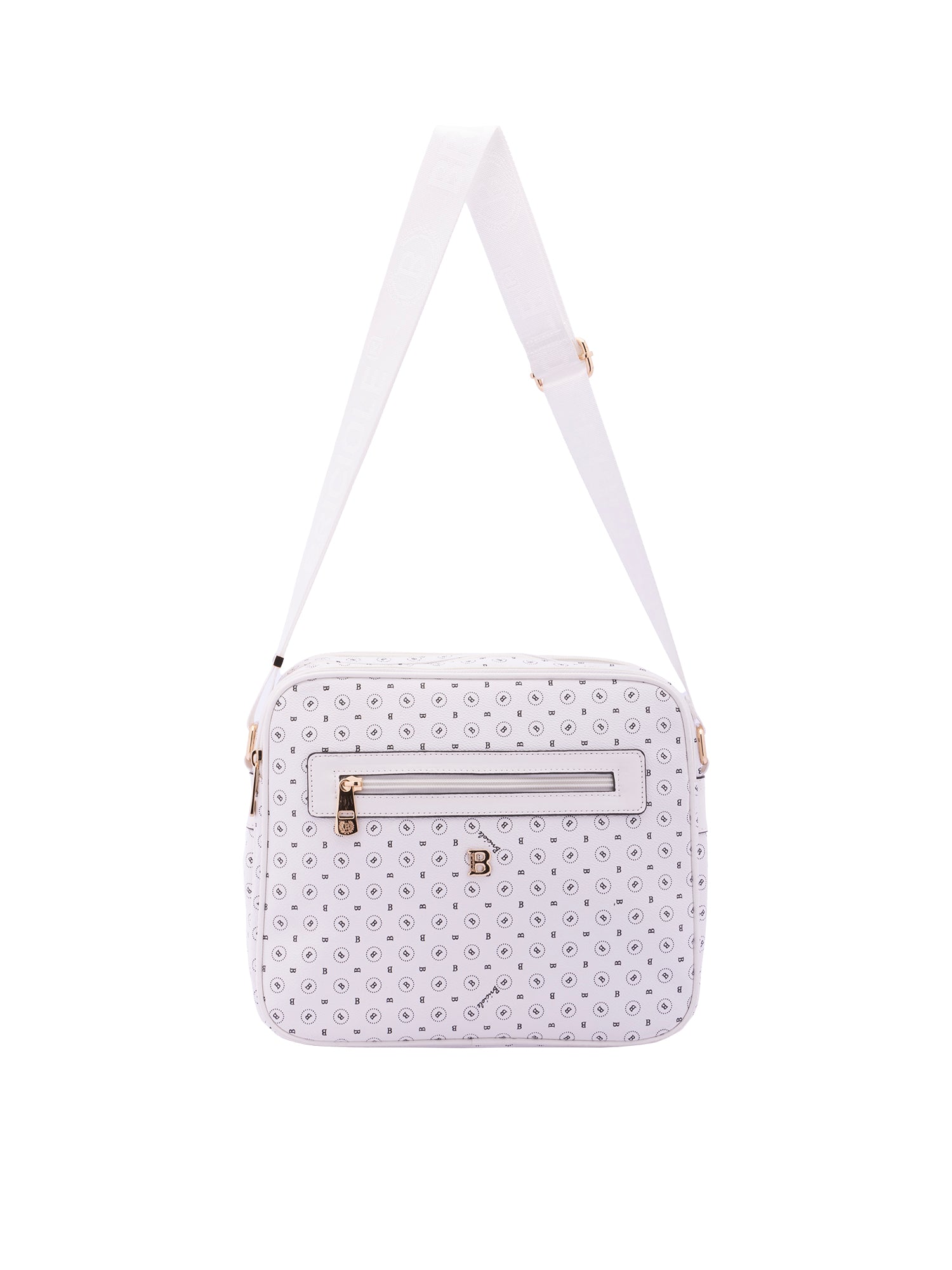 Iduna Borsa a tracolla da donna Ecopelle e poliestere 4019-WHITE Briciole