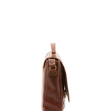 Borsa a mano unisex in vera pelle Made in Italy 4576-MARRONE Alessia Firenze