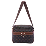 Elowen Borsa a tracolla da donna Ecopelle 4020-BLACK BROWN Briciole