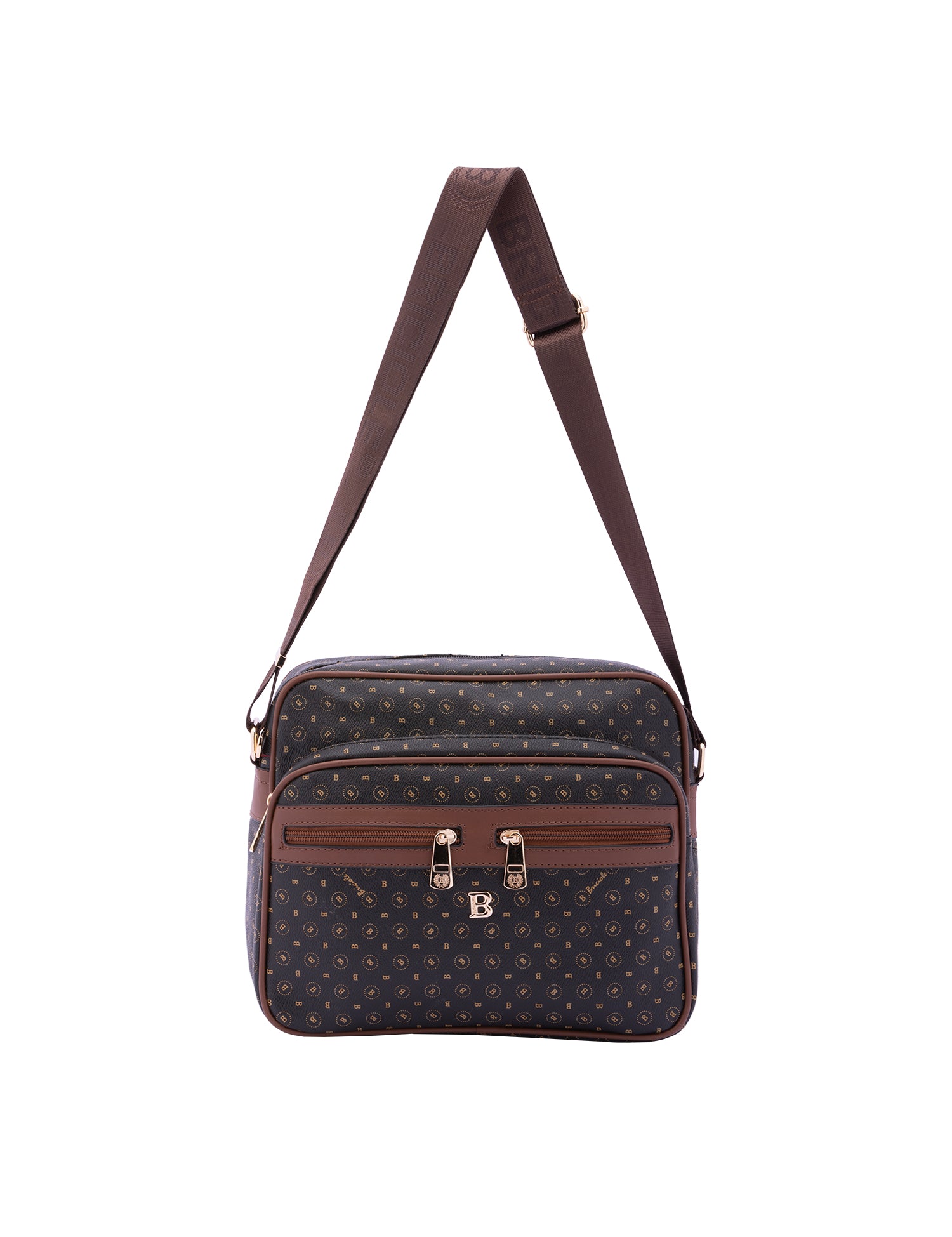 Elowen Borsa a tracolla da donna Ecopelle 4020-BLACK BROWN Briciole