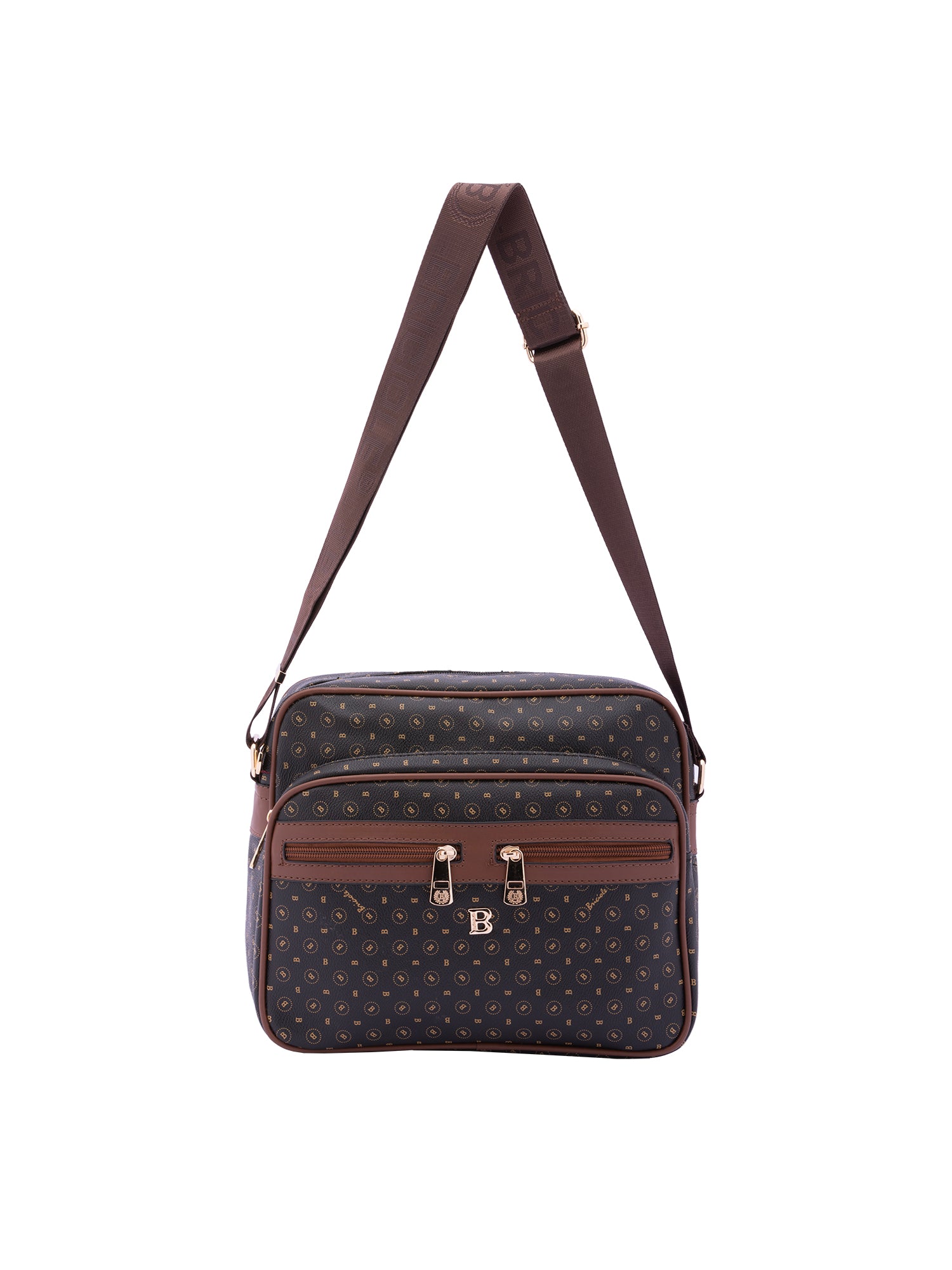 Elowen Borsa a tracolla da donna Ecopelle 4020-BLACK BROWN Briciole