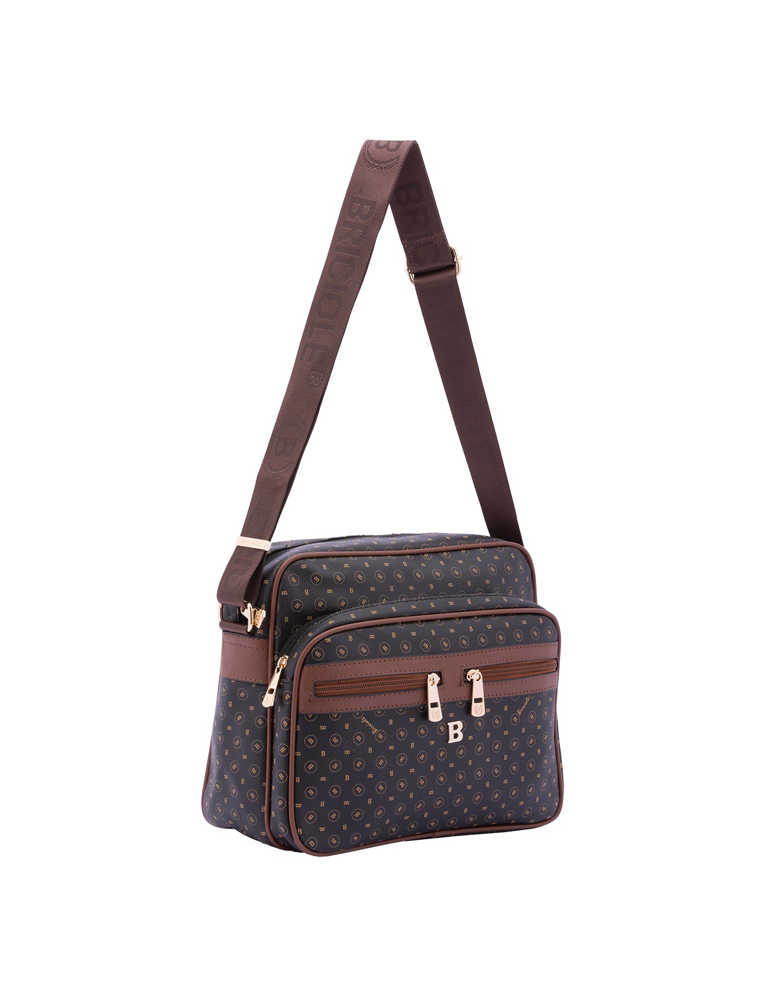 Elowen Borsa a tracolla da donna Ecopelle 4020-BLACK BROWN Briciole