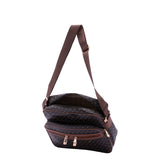 Elowen Borsa a tracolla da donna Ecopelle 4020-BLACK BROWN Briciole