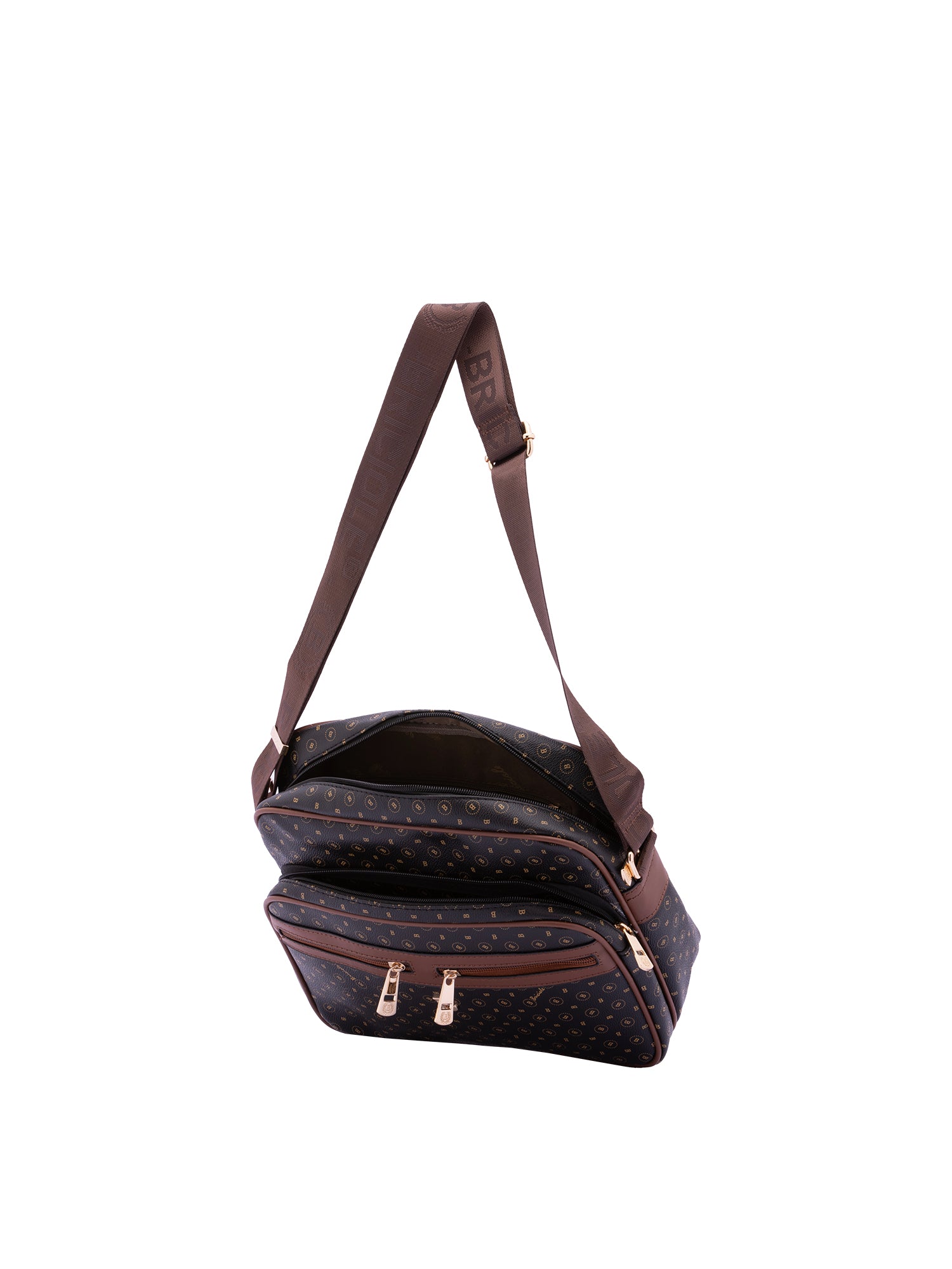 Elowen Borsa a tracolla da donna Ecopelle 4020-BLACK BROWN Briciole