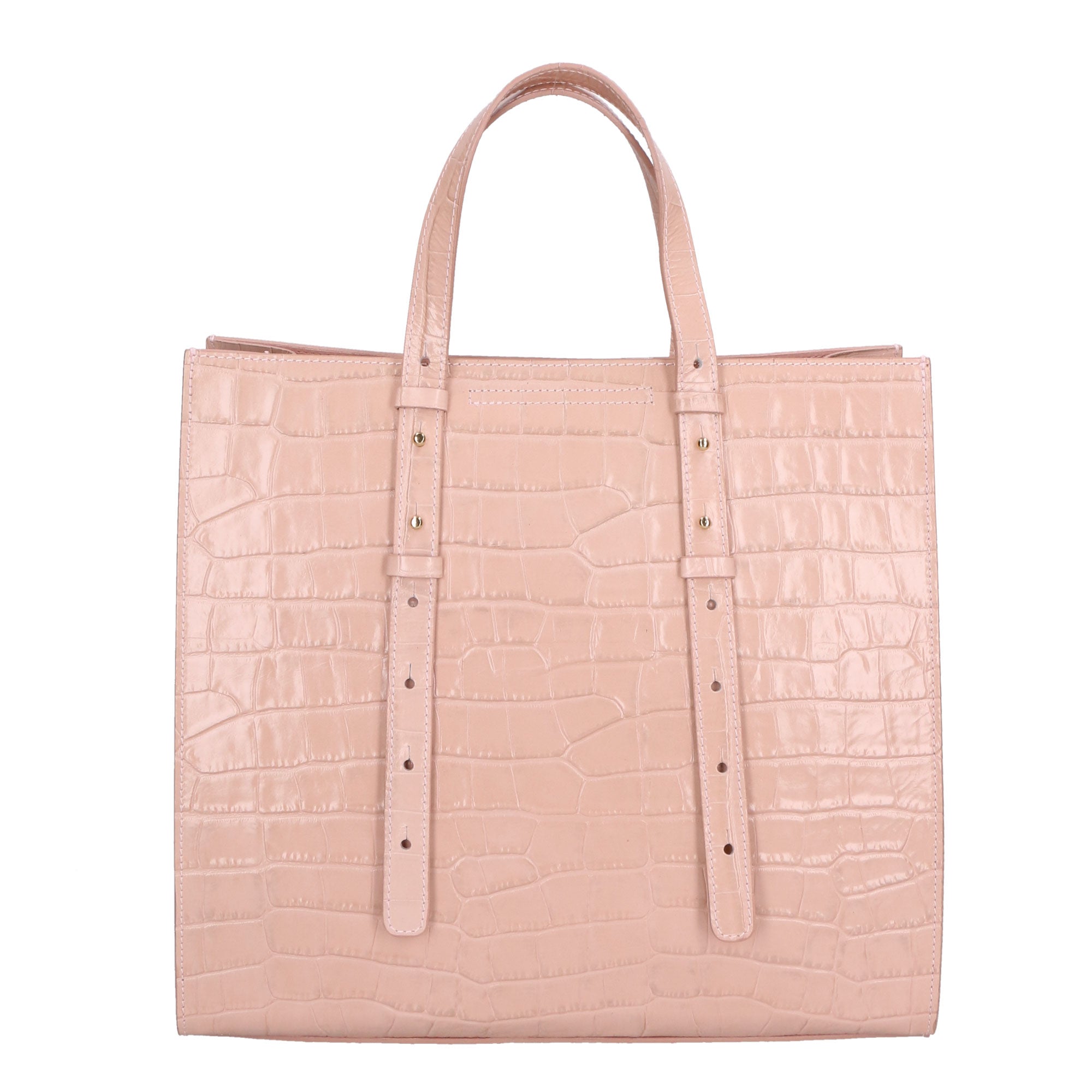 Borsa a mano da donna Vera pelle croco MYB-7004-SSCOCCO-C13 ROSA My Best Bag