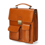 Tancredi Borsa da lavoro unisex in pelle Vera pelle 7013-CUOIO COGNAC Gave Lux
