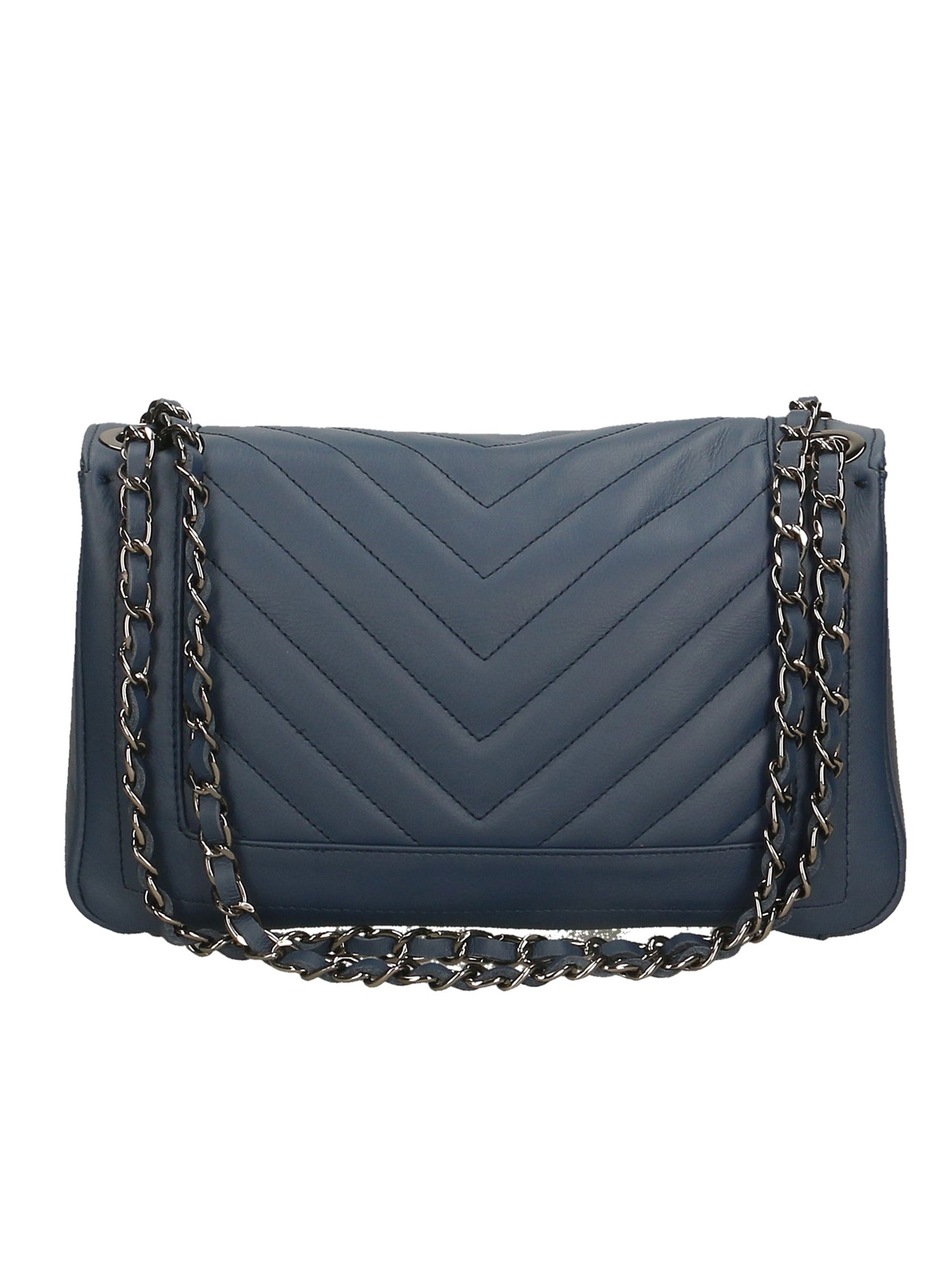 Bologna Borsa a spalla da donna Vera pelle 6590-BLU BLUE Gave Lux