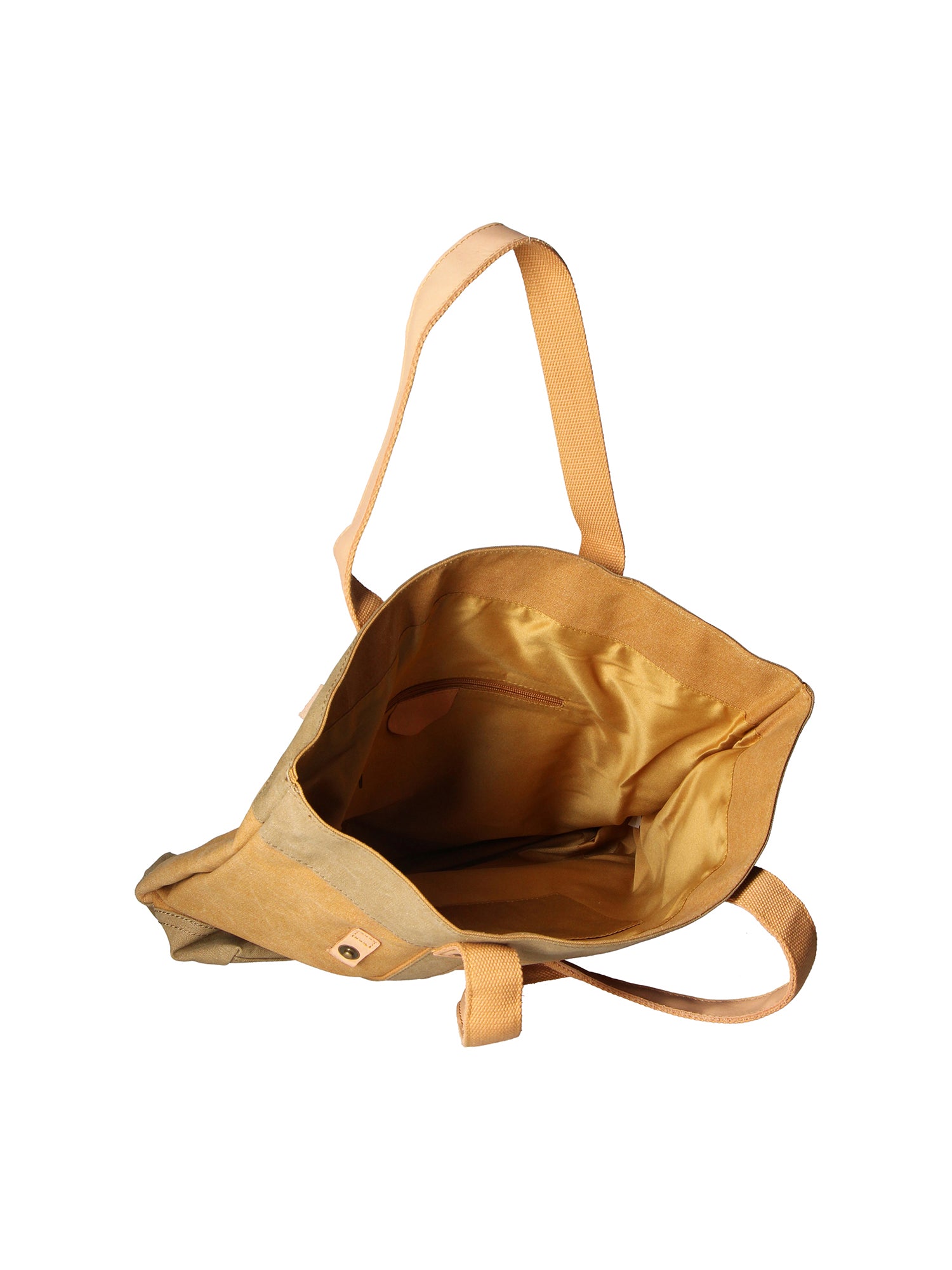 Maura Borsa a mano unisex Canvas e pelle ZG3012-CUOIO COGNAC Gave Lux