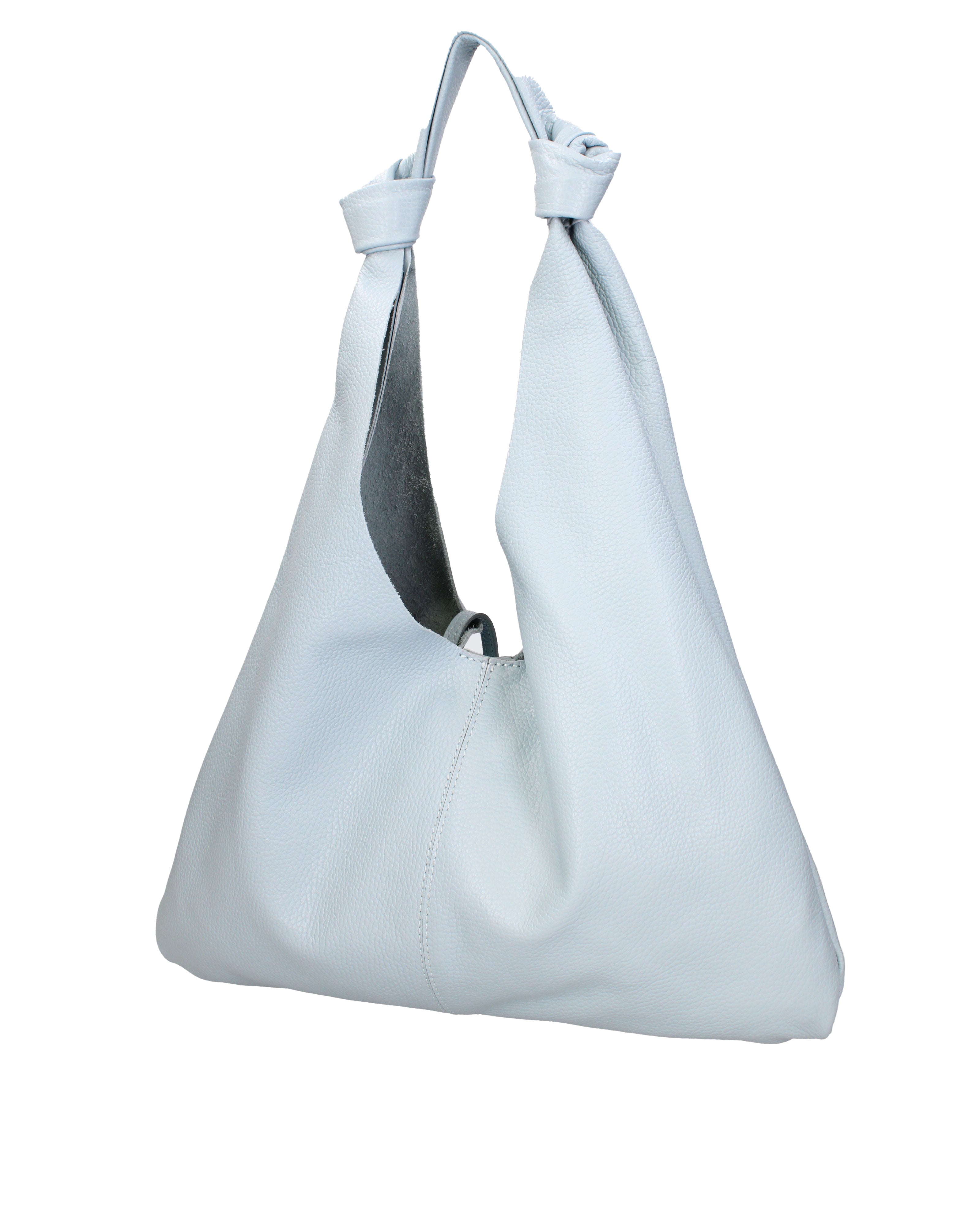 Borsa a spalla da donna 100% vera pelle 07156-D92 CELESTE Viola Castellani