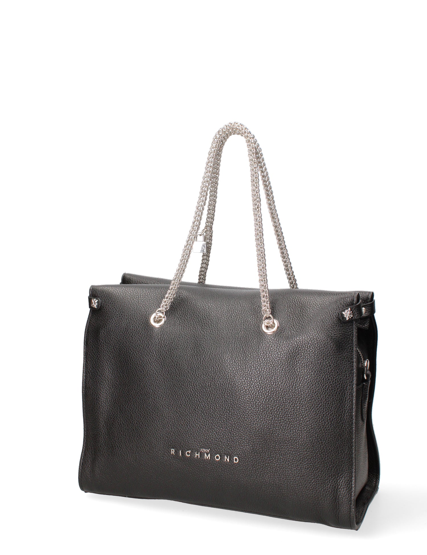 Borsa a spalla da donna Vera pelle JR-W-100-BLACK-SILVER John Richmond