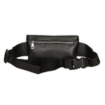 Aisha 04733-D28 NERO BLACK Marsupio da donna in vera pelle + canvas Gave Lux