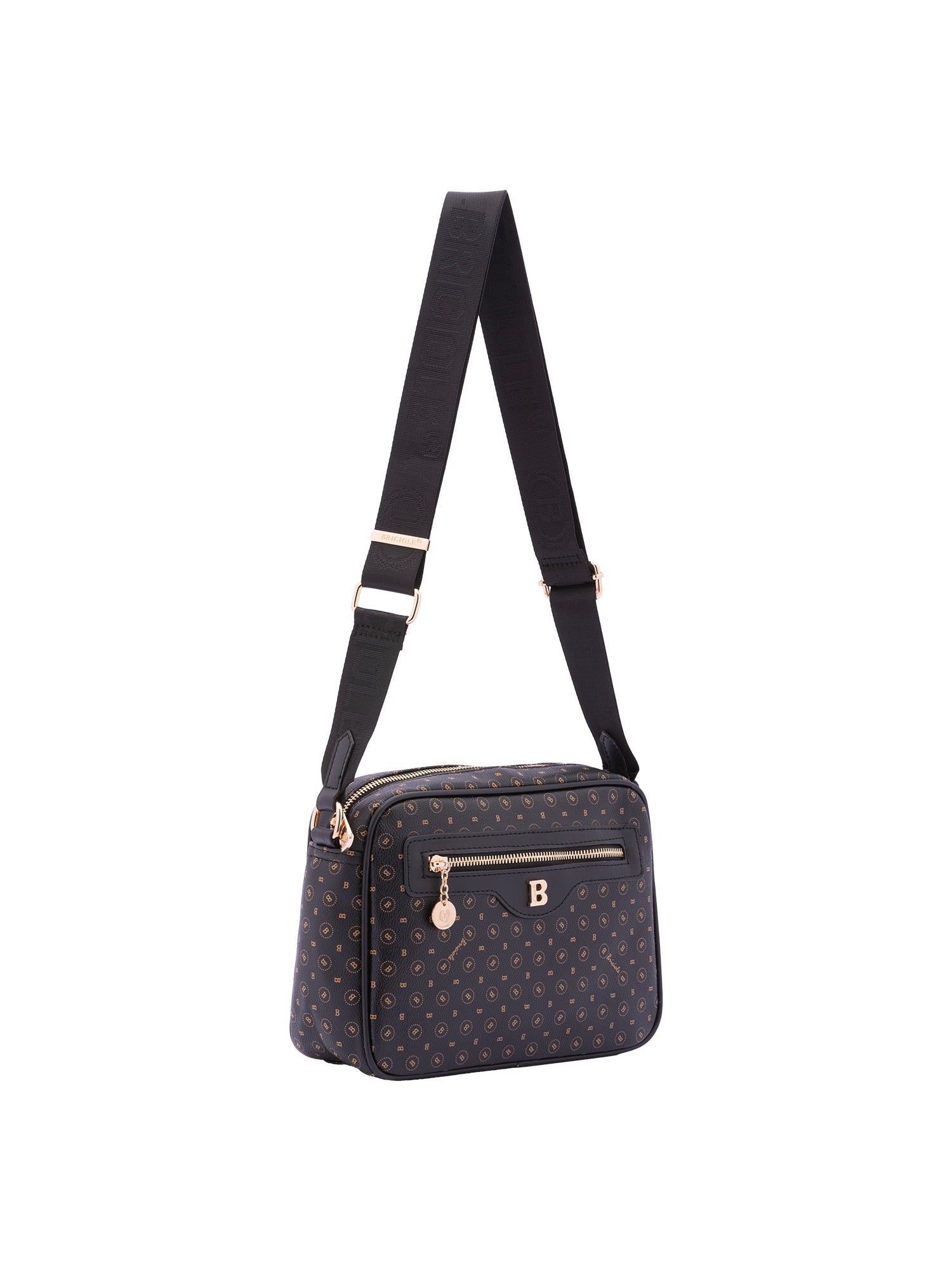 Borsa a tracolla da donna Ecopelle 4107-BLACK BLACK Briciole