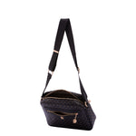 Borsa a tracolla da donna Ecopelle 4107-BLACK BLACK Briciole