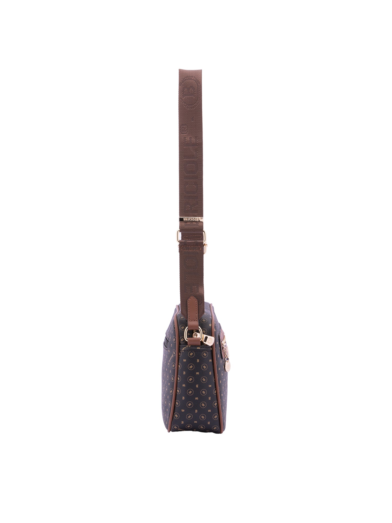 Borsa a tracolla da donna Ecopelle 4107-BLACK BROWN Briciole