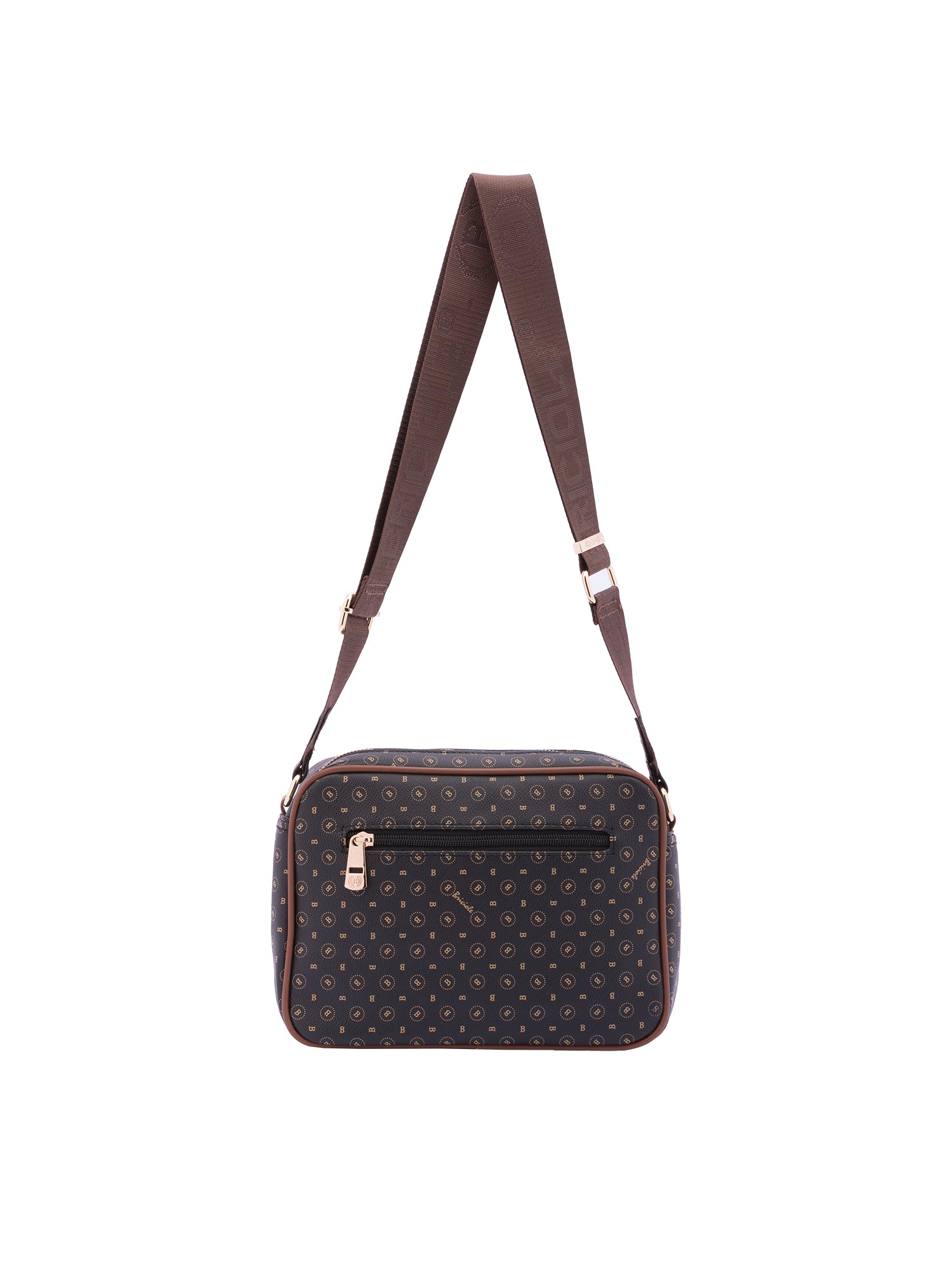 Borsa a tracolla da donna Ecopelle 4107-BLACK BROWN Briciole