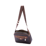Borsa a tracolla da donna Ecopelle 4107-BLACK BROWN Briciole