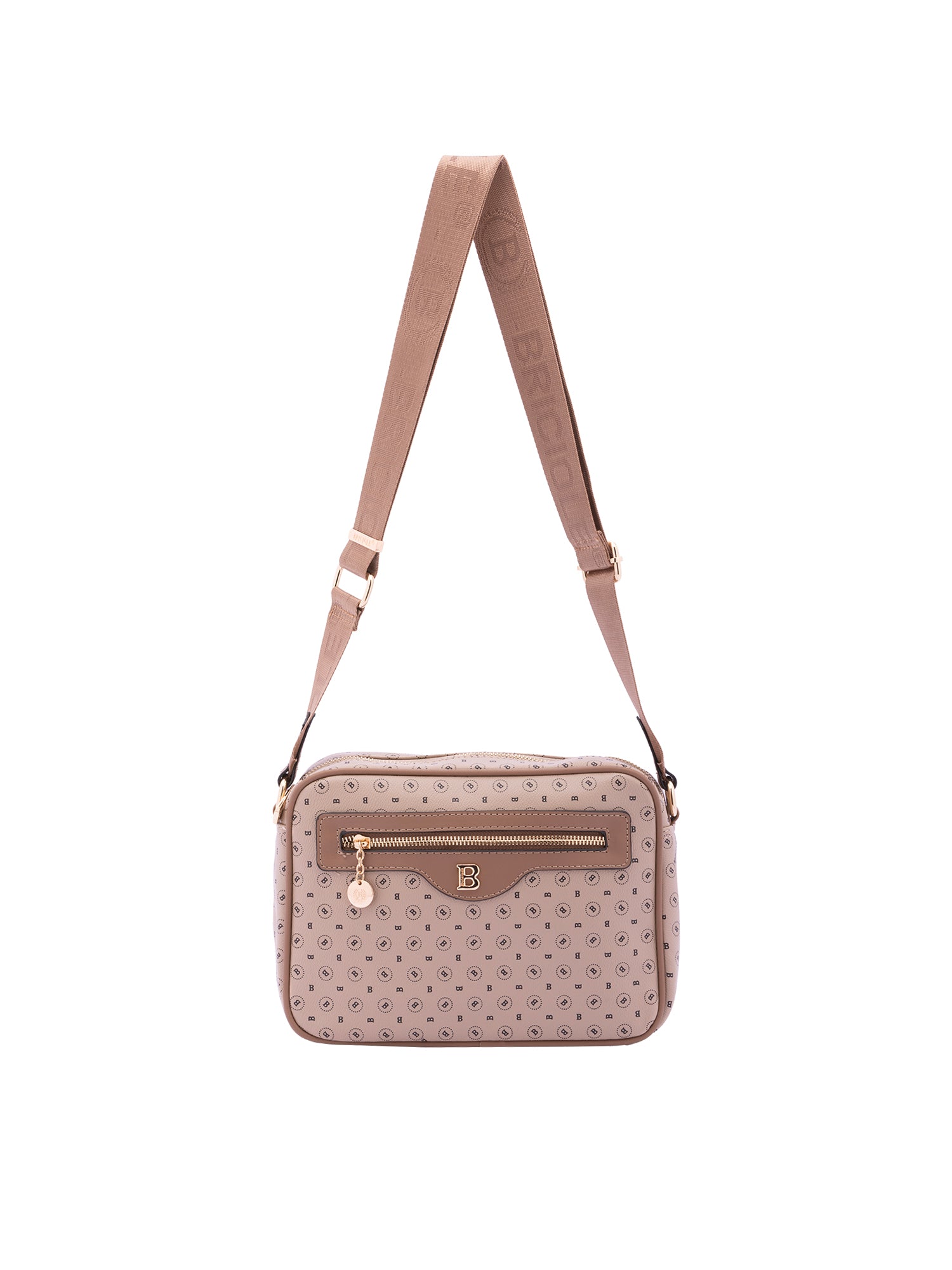 Borsa a tracolla da donna Ecopelle 4107-KHAKI Briciole