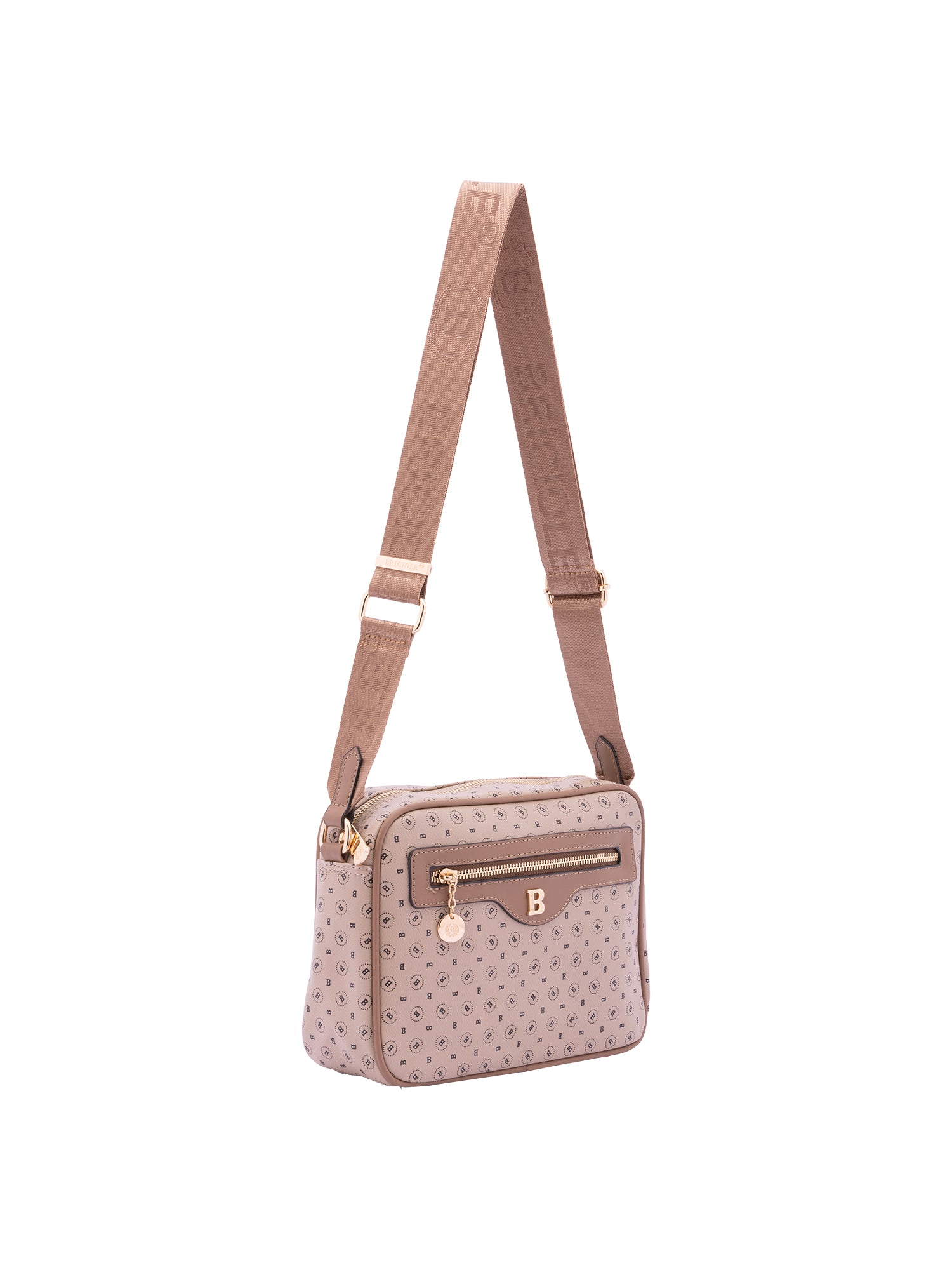 Borsa a tracolla da donna Ecopelle 4107-KHAKI Briciole