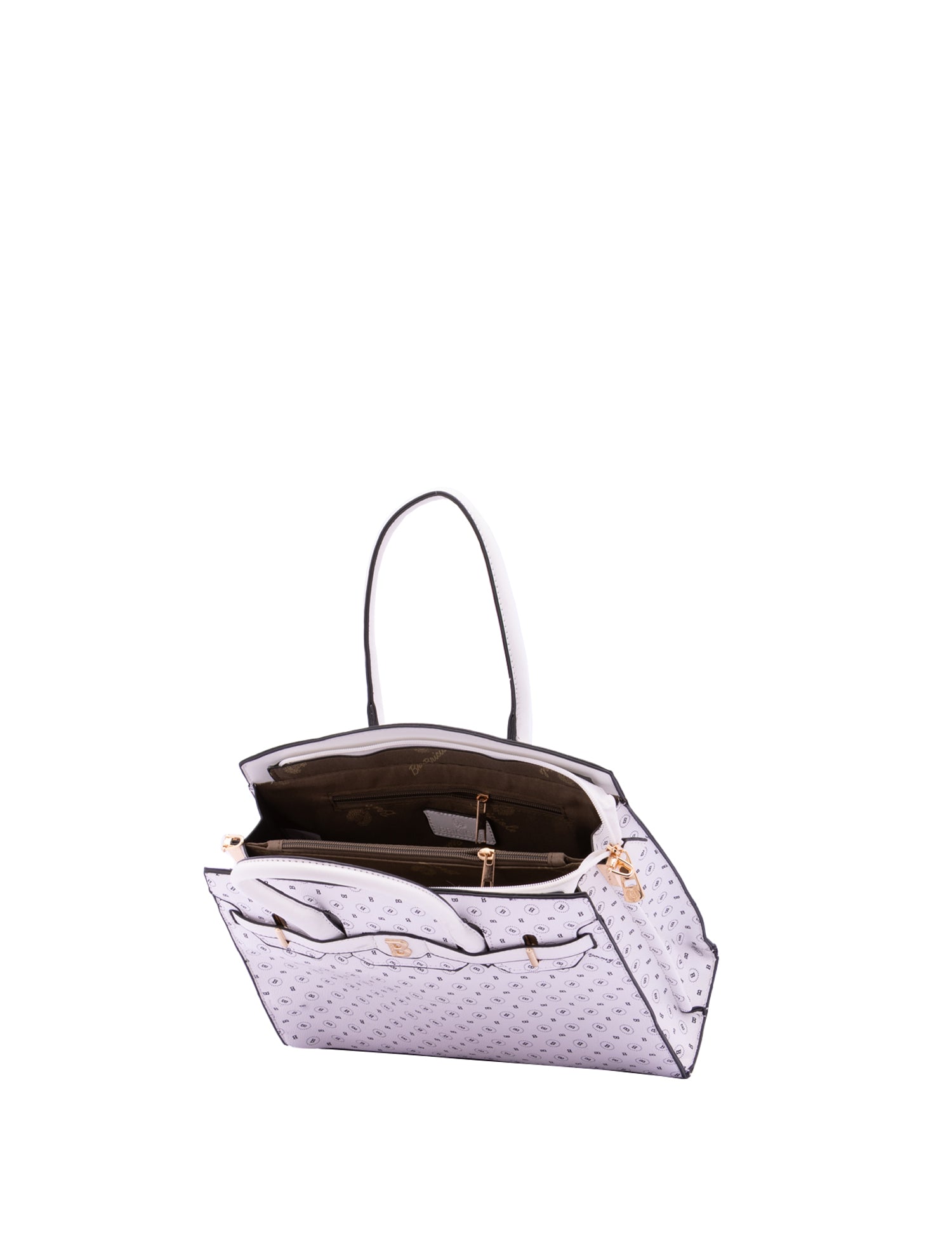 Borsa a Mano in Pelle Vegana Bianco