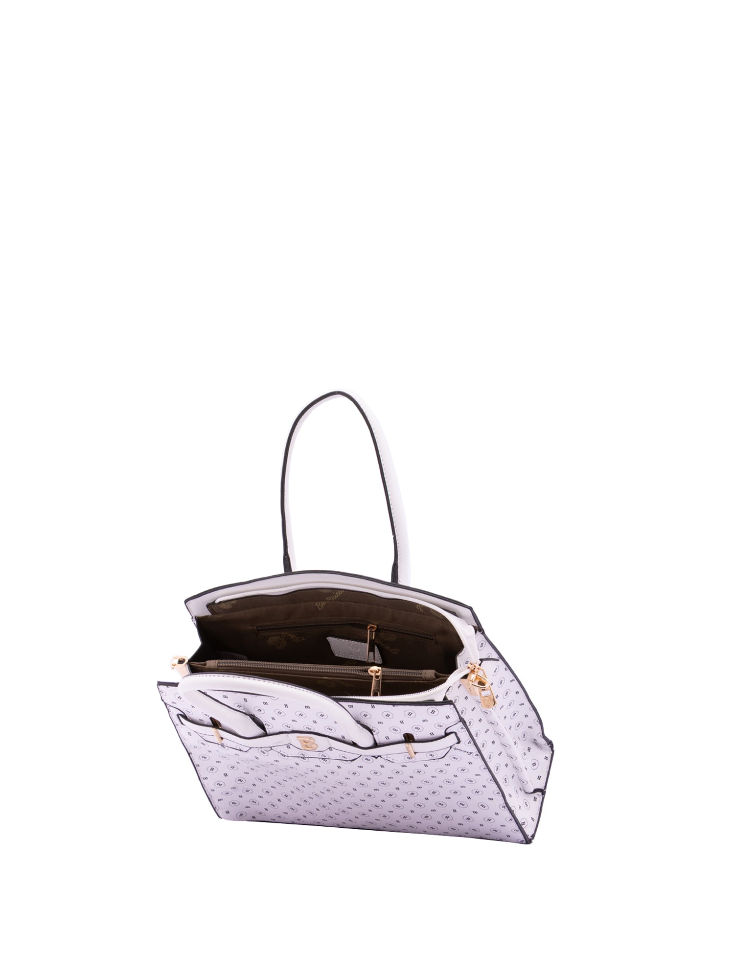 Borsa a Mano in Pelle Vegana Bianco