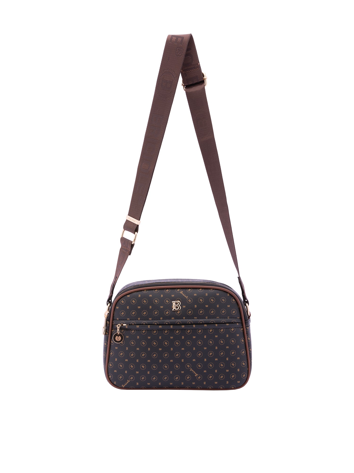 Borsa a tracolla da donna Ecopelle 4157-BLACK BROWN Briciole