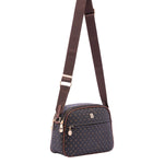 Borsa a tracolla da donna Ecopelle 4157-BLACK BROWN Briciole
