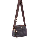 Borsa a tracolla da donna Ecopelle 4157-BLACK BROWN Briciole