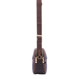Borsa a tracolla da donna Ecopelle 4157-BLACK BROWN Briciole