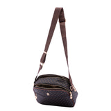 Borsa a tracolla da donna Ecopelle 4157-BLACK BROWN Briciole