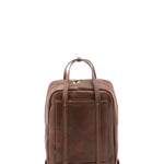 Zaino unisex in vera pelle Made in Italy 100% cotone 4592-TESTA DI MORO Alessia Firenze