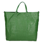 Borsa a mano da donna Vera pelle stampata coccodrillo MYB-7043-SS-S47 VERDE MELA My Best Bag