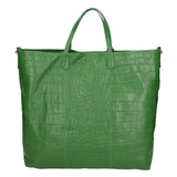 Borsa a mano da donna Vera pelle stampata coccodrillo MYB-7043-SS-S47 VERDE MELA My Best Bag
