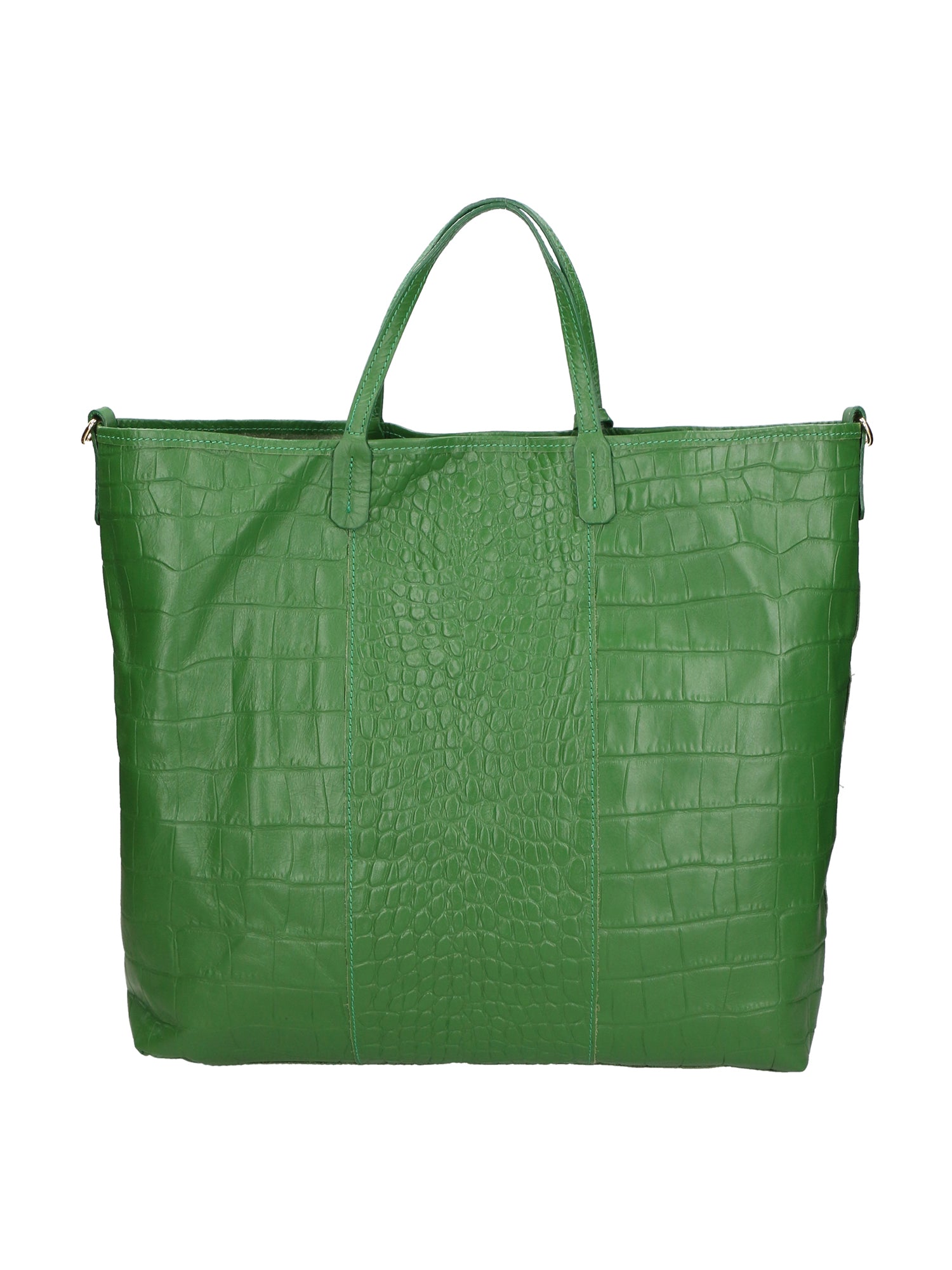 Borsa a mano da donna Vera pelle stampata coccodrillo MYB-7043-SS-S47 VERDE MELA My Best Bag