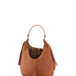 Borsa a spalla da donna 100% vera pelle 4607-MIELE Alessia Firenze