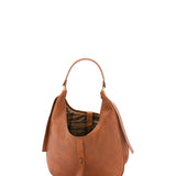 Borsa a spalla da donna 100% vera pelle 4607-MIELE Alessia Firenze