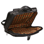 Zaino unisex in vera pelle Made in Italy Pelle di vacchetta ingrassata SN5863347-BLACK Santini Firenze