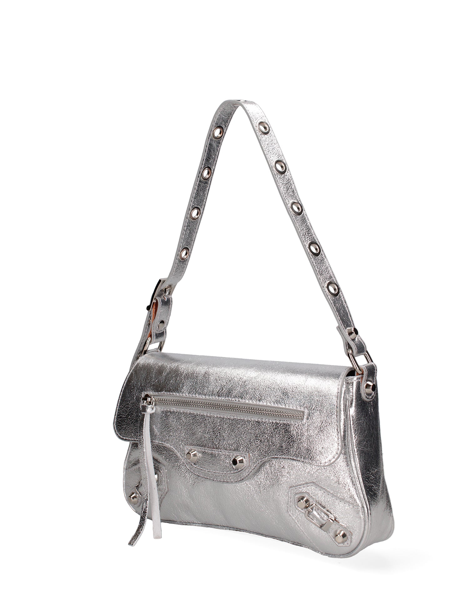 Borsa a spalla da donna Vera pelle 07234-L001 ARGENTO Roberta Rossi