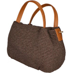 Allegra Borsa a mano da donna Pelle e Paglia 05116-572 MORO CUOIO S44 Gave Lux