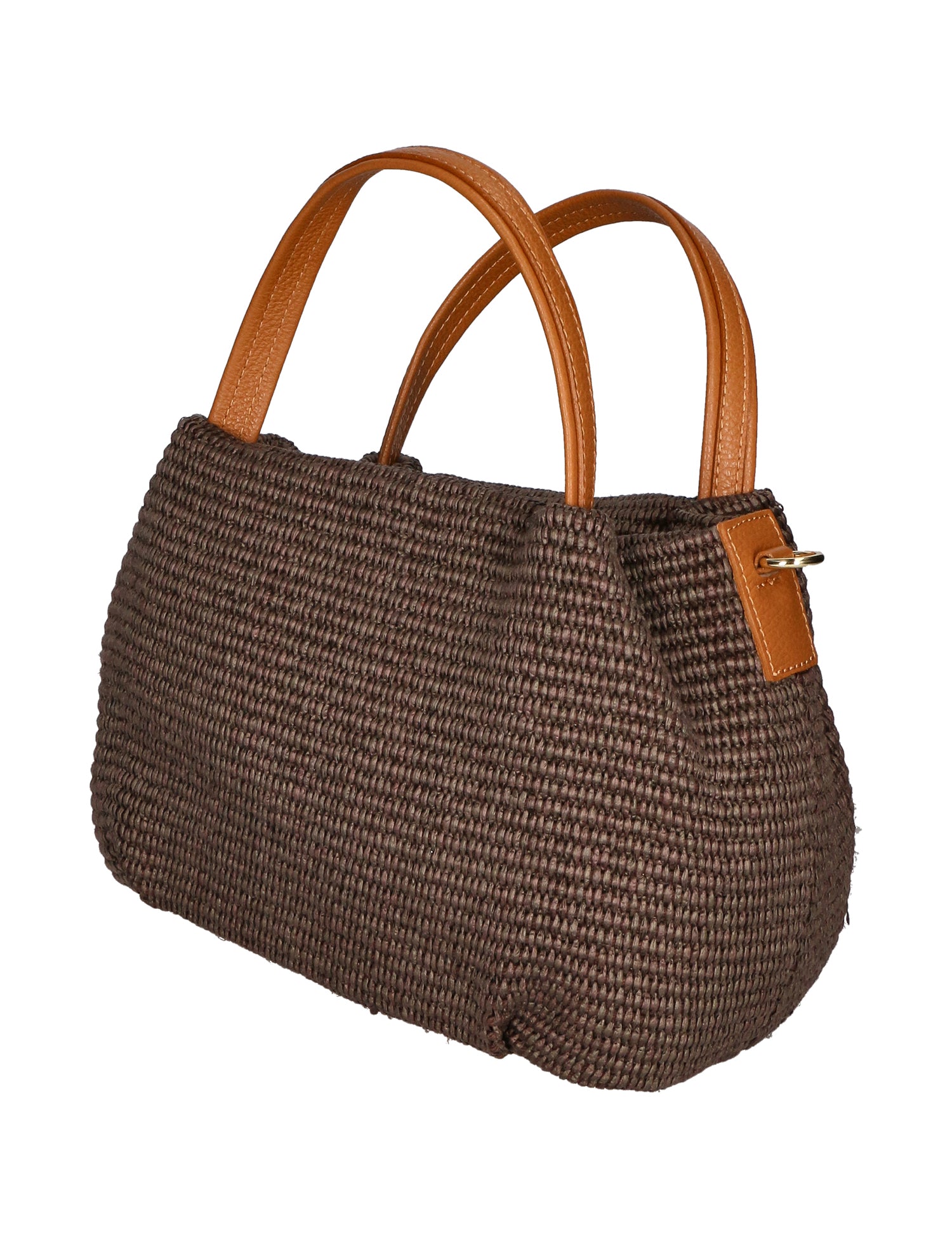 Allegra Borsa a mano da donna Pelle e Paglia 05116-572 MORO CUOIO S44 Gave Lux