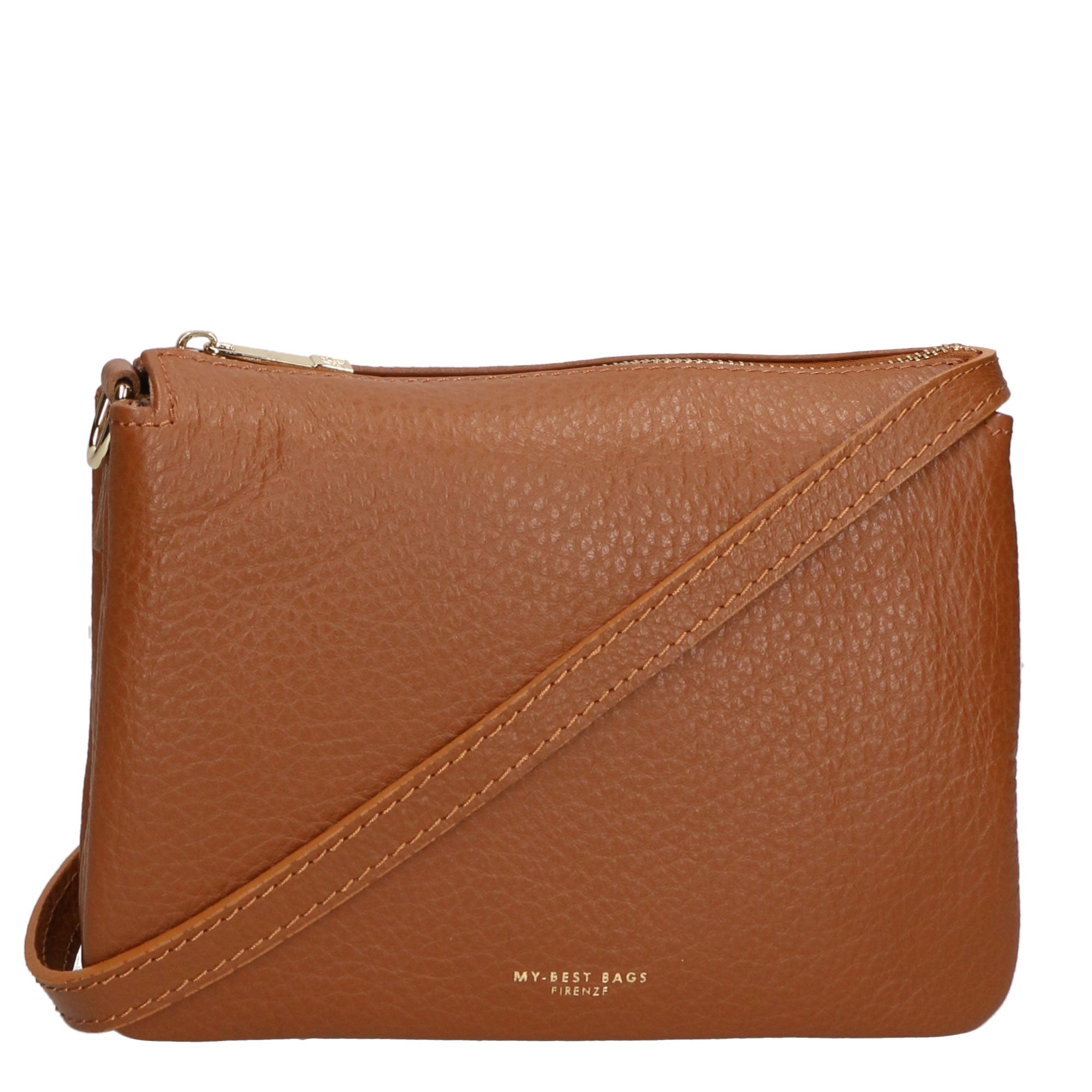 Borsa a tracolla da donna Vera pelle MYB-6054-FW-D19 CUOIO My Best Bag