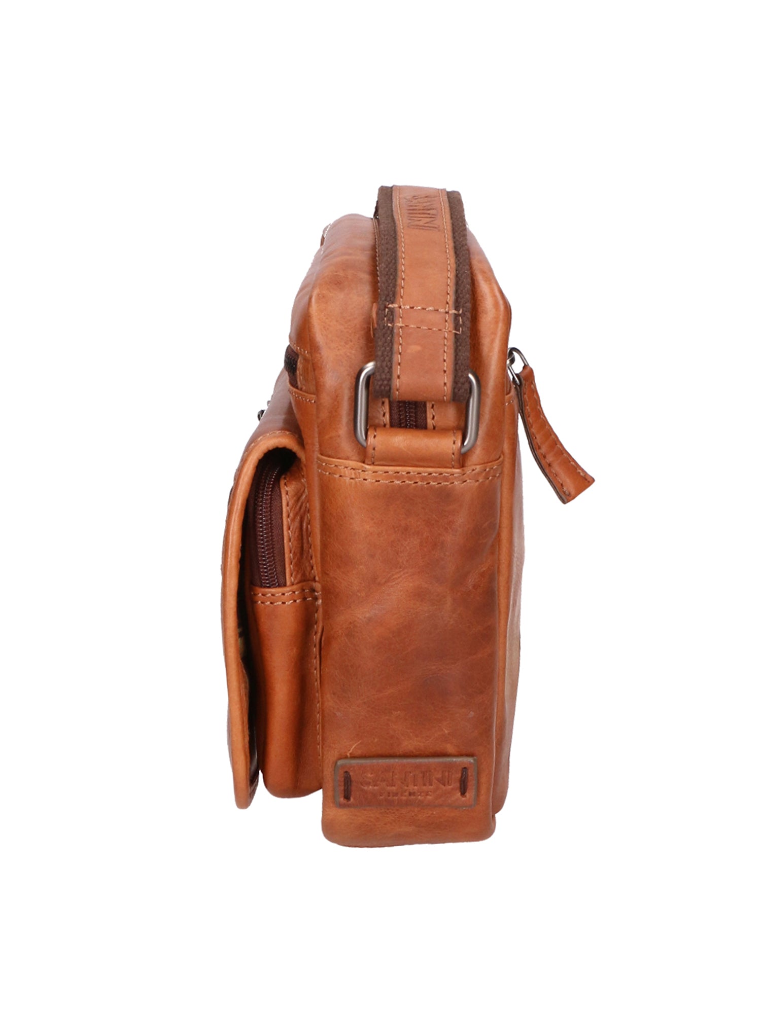 Borsa a tracolla unisex vera pelle 100% Made in Italy SN5862547-TAN Santini Firenze