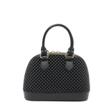 Borsa a mano da donna 100% Pvc FLAT XS BALL-BLACK + OFF GOLD Marc Ellis