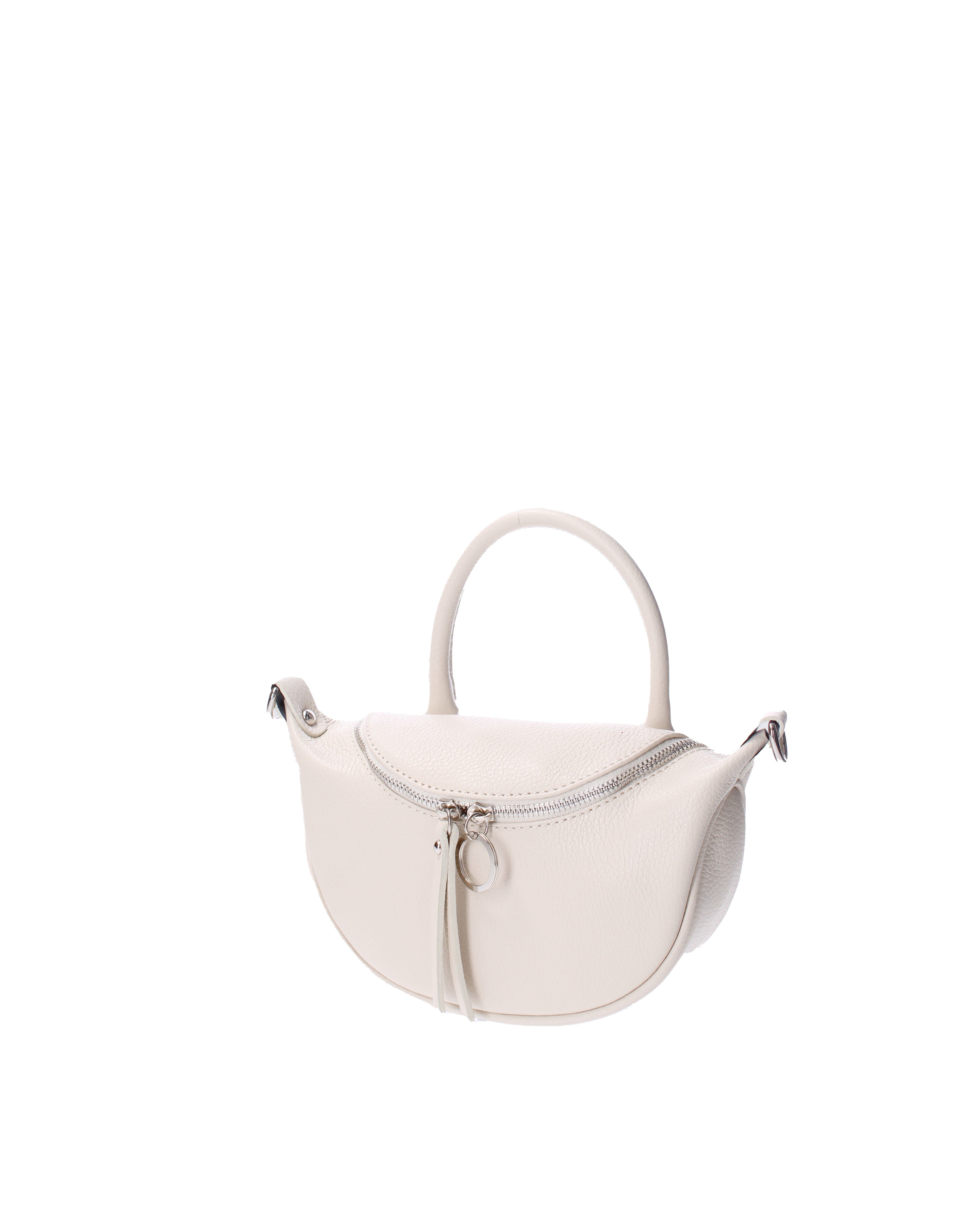 Mae Borsa a mano da donna Vera pelle 07142-D37 LATTE Viola Castellani