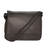 Borsa a tracolla da uomo 100% vera pelle HILB-3201-NERO Hill Burry