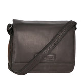 Borsa a tracolla da uomo 100% vera pelle HILB-3201-NERO Hill Burry
