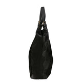 Denise Borsa a spalla da donna Pelle scamosciata stampata 80011-NERO BLACK Gave Lux