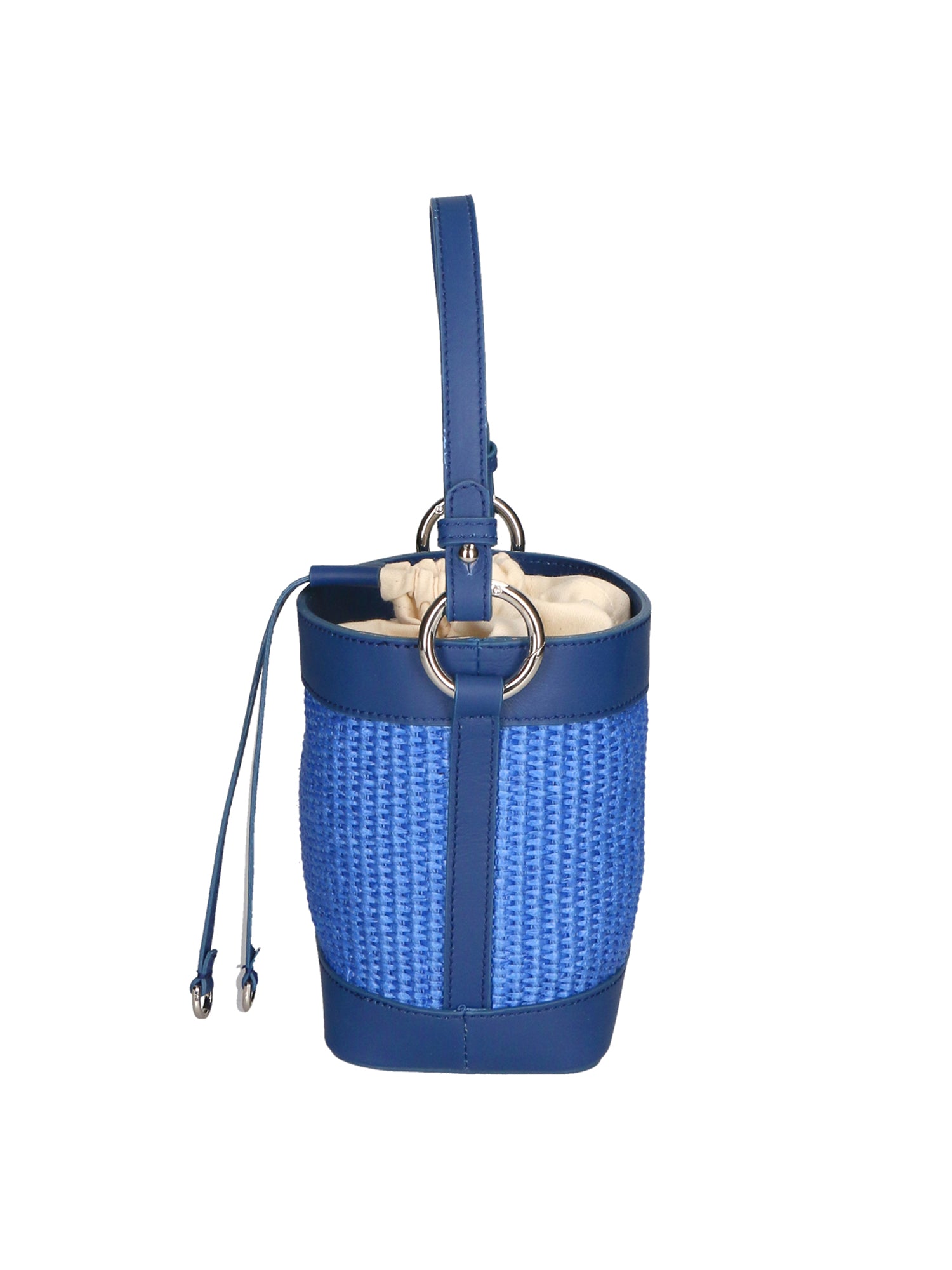 Borsa a secchiello da donna Misto pelle e tessuto MYB-05166-SS-530+S22 BLUETTE My Best Bag