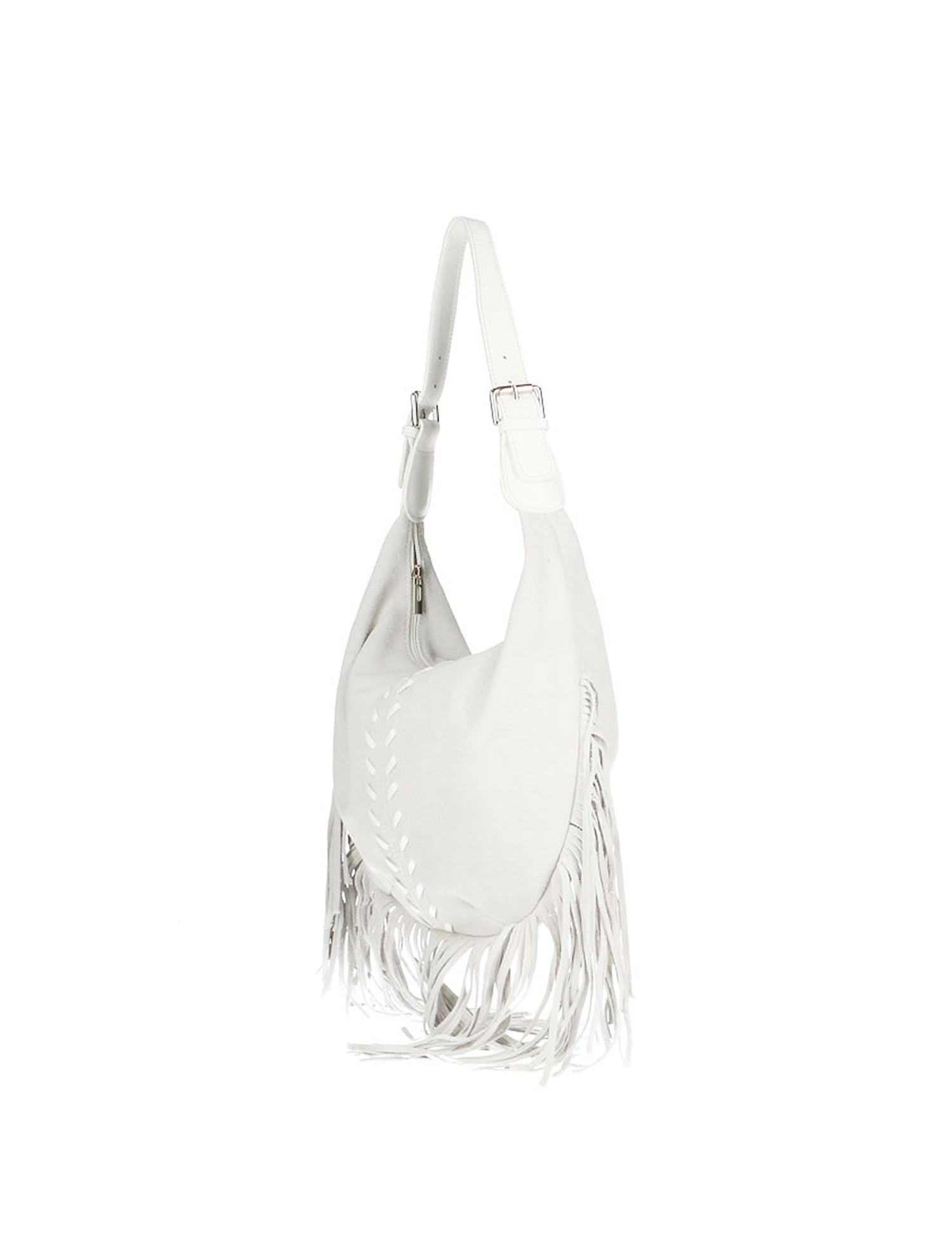 Zefira Borsa a spalla da donna Pelle Scamosciata 8630-BIANCO WHITE Gave Lux