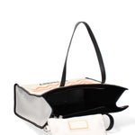 Favignana Borsa a spalla donna Tela e Vera Pelle 5370-12-NERO Gave Lux